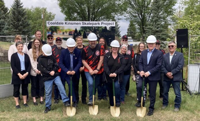 Coaldale Skatepark Revitalization Project ground breaking (Photo provided by the Town of Coaldale)